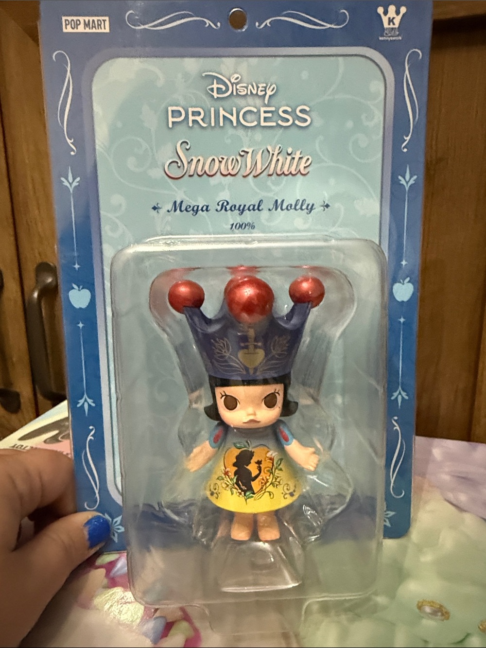 🆕 POP Mart x Disney Princess Snow White Mega Royal Molly 100% Hang Card
